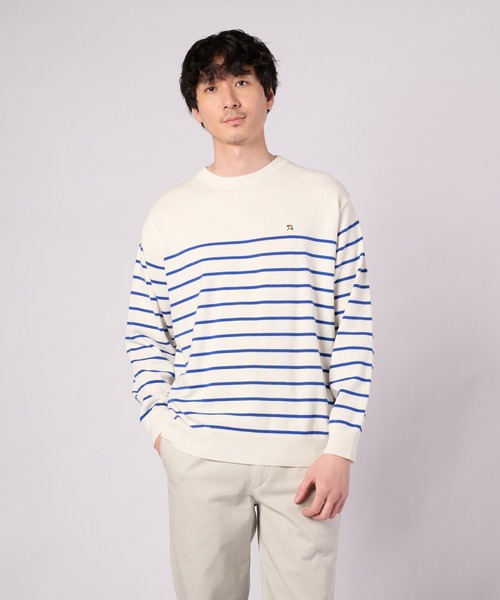 Arnold Palmer(アーノルドパーマー)の「3SEDAI KNIT シェア プルオーバー(ニット/セーター・レディース・ネイビー/ホワイト/グレイッシュベージュ/ネイビー系・M/S/XS/LL/L)」の8枚目の写真