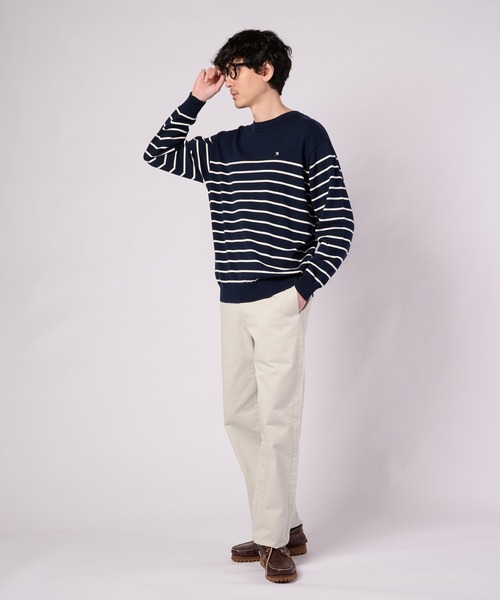 Arnold Palmer(アーノルドパーマー)の「3SEDAI KNIT シェア プルオーバー(ニット/セーター・レディース・ネイビー/ホワイト/グレイッシュベージュ/ネイビー系・M/S/XS/LL/L)」の19枚目の写真