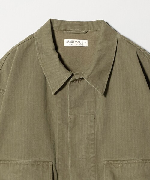 BEAUTY&YOUTH UNITED ARROWS(ビューティーアンドユースユナイテッドアローズ)の「ヴィンテージ ヘリンボーン BDU ジャケット ショート(ミリタリージャケット・メンズ・オリーブ・XL/L/S/M)」の11枚目の写真