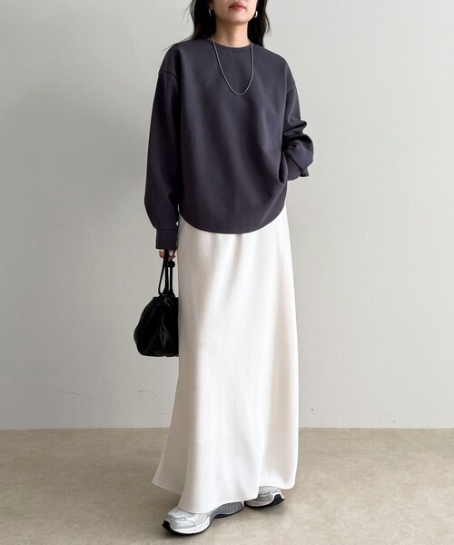 fredy emue（フレディエミュ）の「ヘビーサテンバイアススカート（スカート・レディース・ブラック/ライトグリーン/オフホワイト・38/36）」の16枚目の写真