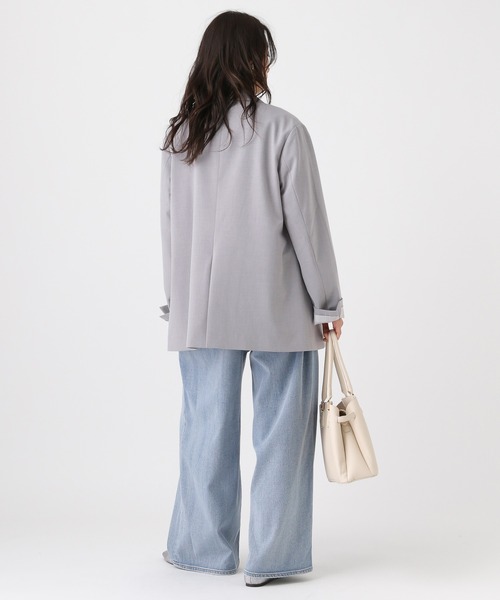 Elura（エルーラ）の「映えラクテーラードジャケット/634734（テーラードジャケット・レディース・ライトグレー/ネイビー/チェック・SMALL/MEDIUM）」の8枚目の写真