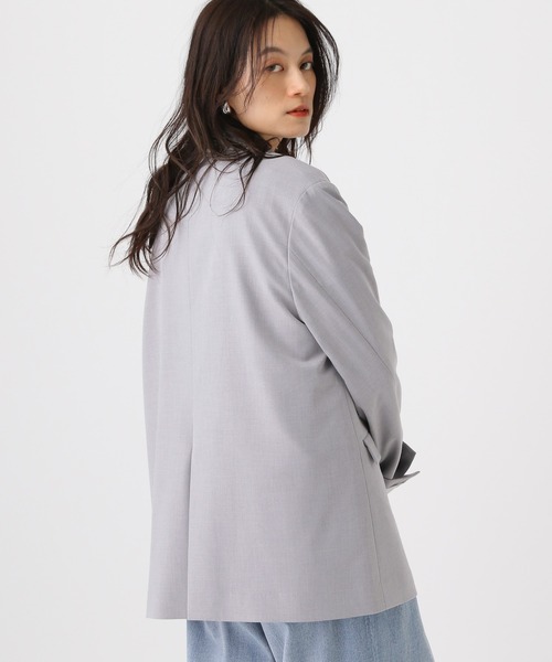 Elura（エルーラ）の「映えラクテーラードジャケット/634734（テーラードジャケット・レディース・ライトグレー/ネイビー/チェック・SMALL/MEDIUM）」の5枚目の写真