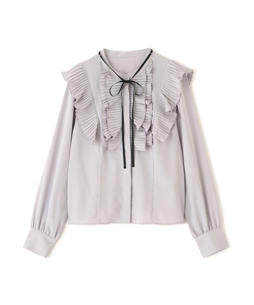 JILL by JILL STUART（ジルバイジルスチュアート）の「プリーツフリルブラウス（シャツ/ブラウス・レディース・ホワイト/ブラック/グレー・FREE）」の8枚目の写真