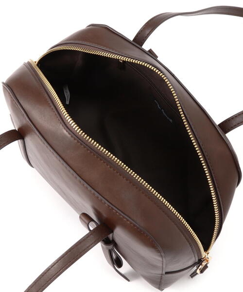 NATURAL BEAUTY BASIC（ナチュラルビューティーベーシック）の「◇アシメリボンボストンバッグ（ボストンバッグ・レディース・ダークブラウン/オフホワイト・ﾌﾘ-）」の8枚目の写真