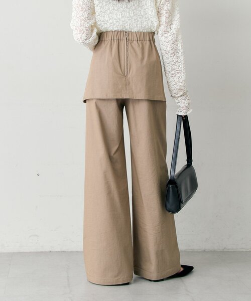 mystic(ミスティック)の「レイヤードロングパンツ(その他パンツ・レディース・ベージュ/ブラック・1/2)」の22枚目の写真