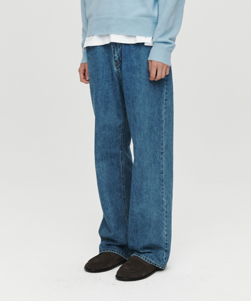 HEUTE（ホイテ）の「HET BEN WIDE DENIM (BLUE)（デニムパンツ・メンズ・その他・M/L）」の6枚目の写真