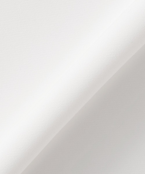 TOKYO SHIRTS（トウキョウシャツ）の「シルキーサテン バンドカラーフリル ブラウス（シャツ/ブラウス・レディース・ホワイト/グレー・M/L）」の7枚目の写真