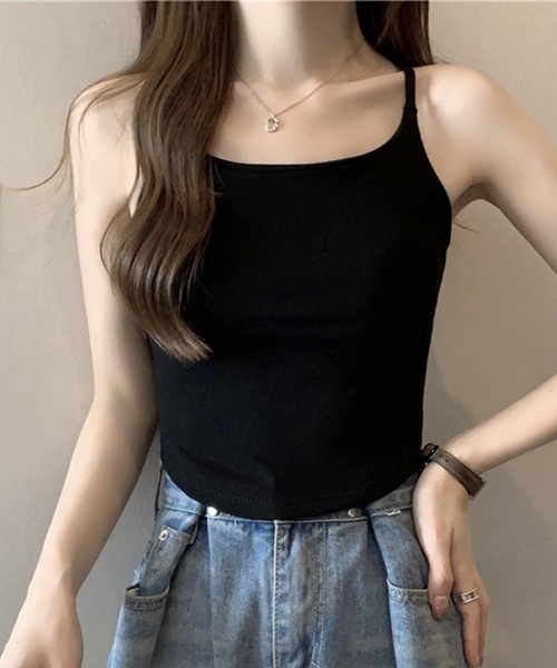 Lace Ladies（レースレディース）の「ソリッドカラー バック オープン ストラップ ブラトップ（キャミソール・レディース・ベージュ/ホワイト/ブラック・FREE）」の4枚目の写真