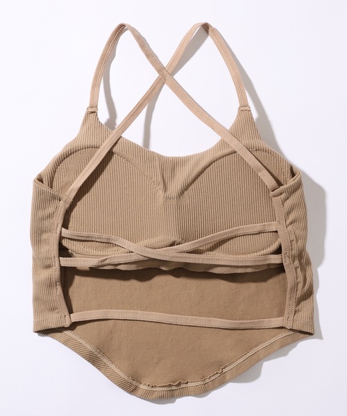 Lace Ladies（レースレディース）の「ソリッドカラー バック オープン ストラップ ブラトップ（キャミソール・レディース・ベージュ/ホワイト/ブラック・FREE）」の12枚目の写真