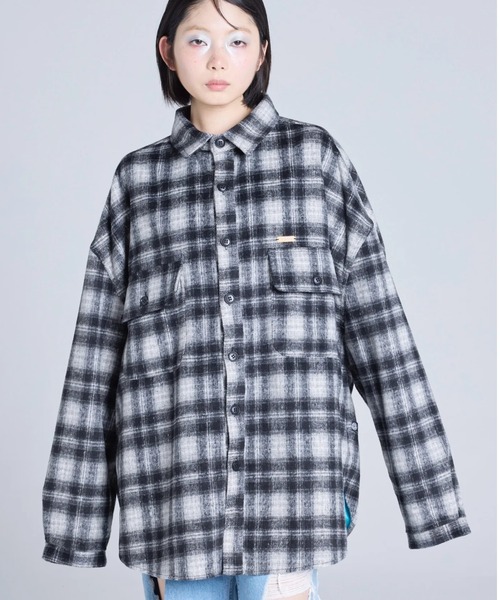 Little sunny bite(リトルサニーバイト)の「littlesunnybite/リトルサニーバイト/check jacket(その他アウター・レディース・ピンク/ブルー/ブラック・S/M)」の1枚目の写真