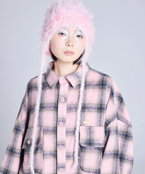 Little sunny bite(リトルサニーバイト)の「littlesunnybite/リトルサニーバイト/check jacket(その他アウター・レディース・ピンク/ブルー/ブラック・S/M)」の12枚目の写真
