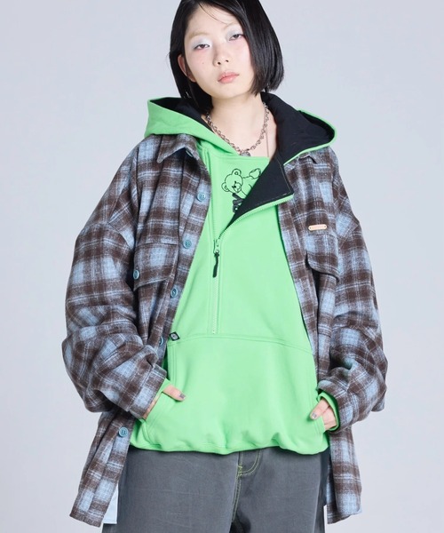 Little sunny bite(リトルサニーバイト)の「littlesunnybite/リトルサニーバイト/check jacket(その他アウター・レディース・ピンク/ブルー/ブラック・S/M)」の4枚目の写真