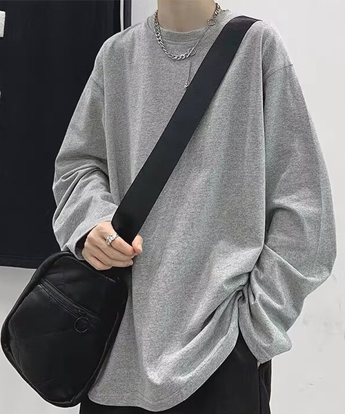SBG(エスビー)の「SBG オーバーサイズ ロンT(Tシャツ/カットソー・メンズ・ブラック/ダークグレー/ライトグレー/ホワイト・MEDIUM/LARGE)」の1枚目の写真