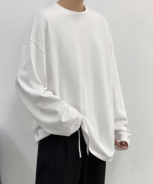 SBG(エスビー)の「SBG オーバーサイズ ロンT(Tシャツ/カットソー・メンズ・ブラック/ダークグレー/ライトグレー/ホワイト・MEDIUM/LARGE)」の7枚目の写真