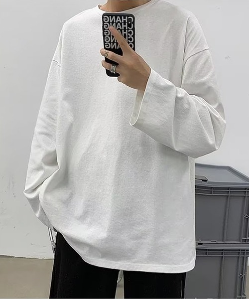 SBG(エスビー)の「SBG オーバーサイズ ロンT(Tシャツ/カットソー・メンズ・ブラック/ダークグレー/ライトグレー/ホワイト・MEDIUM/LARGE)」の6枚目の写真