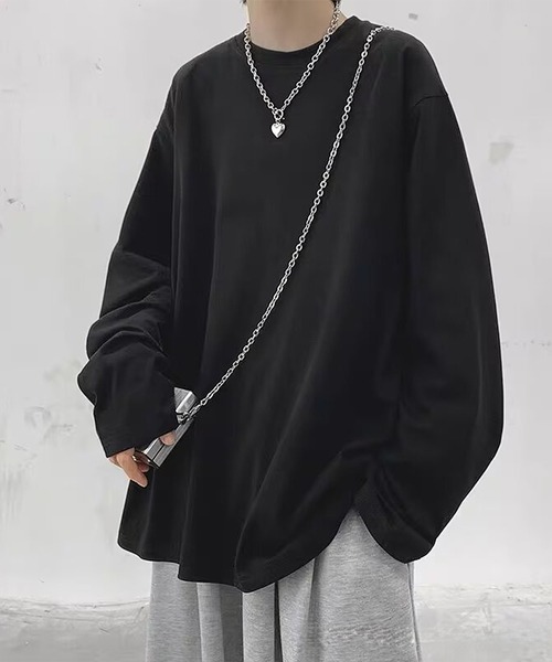 SBG(エスビー)の「SBG オーバーサイズ ロンT(Tシャツ/カットソー・メンズ・ブラック/ダークグレー/ライトグレー/ホワイト・MEDIUM/LARGE)」の10枚目の写真