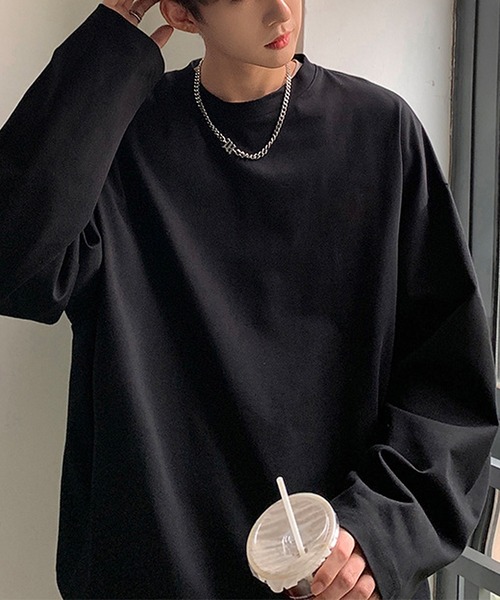 SBG(エスビー)の「SBG オーバーサイズ ロンT(Tシャツ/カットソー・メンズ・ブラック/ダークグレー/ライトグレー/ホワイト・MEDIUM/LARGE)」の11枚目の写真