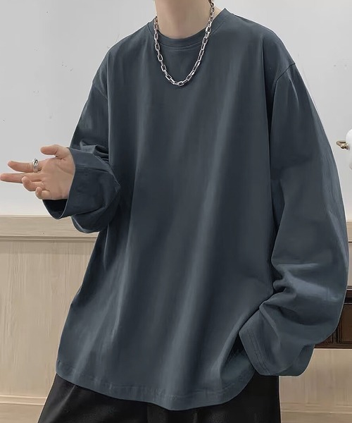SBG(エスビー)の「SBG オーバーサイズ ロンT(Tシャツ/カットソー・メンズ・ブラック/ダークグレー/ライトグレー/ホワイト・MEDIUM/LARGE)」の13枚目の写真