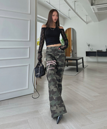 L11 RIBBON BOOTSCUT PANTS(KHAKI)