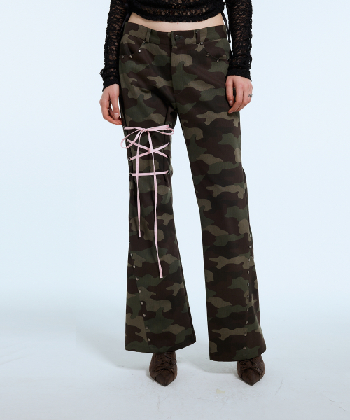 LARTIGENT(ラーティゼン)の「L11 RIBBON BOOTSCUT PANTS(KHAKI)(その他パンツ・レディース・その他・S/M)」の3枚目の写真