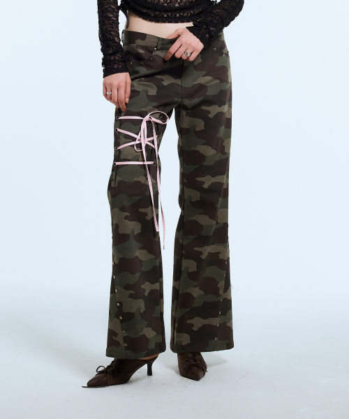 LARTIGENT(ラーティゼン)の「L11 RIBBON BOOTSCUT PANTS(KHAKI)(その他パンツ・レディース・その他・S/M)」の4枚目の写真
