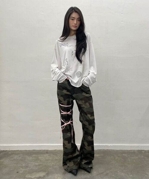 LARTIGENT(ラーティゼン)の「L11 RIBBON BOOTSCUT PANTS(KHAKI)(その他パンツ・レディース・その他・S/M)」の9枚目の写真