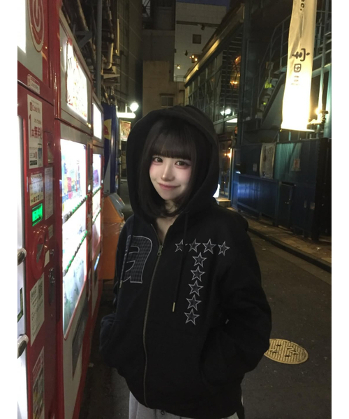 THECOLDESTMOMENT(ザコールデストモーメント)の「TCM at hooded zip-up (black)(パーカー・レディース・その他・S/M/L)」の9枚目の写真