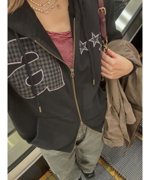 THECOLDESTMOMENT(ザコールデストモーメント)の「TCM at hooded zip-up (black)(パーカー・レディース・その他・S/M/L)」の12枚目の写真