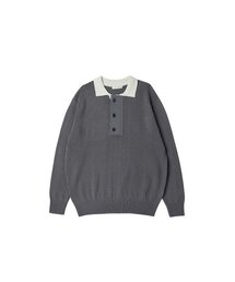 WORTHWHILE MOVEMENT（ワースワイルムーブメント）の「ハイブリッドニットポロシャツ (グレー)（ニット/セーター）」