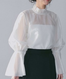 AJUGA. | フレアスリーブ スタンドネックシアーブラウス【セレモニー/オケージョン】(シャツ/ブラウス)
