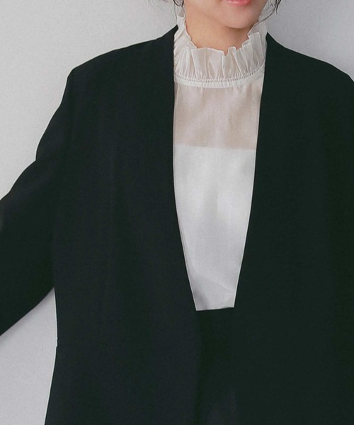 AJUGA.（アジュガ）の「フレアスリーブ スタンドネックシアーブラウス【セレモニー/オケージョン】（シャツ/ブラウス・レディース・オフホワイト/ピンク/ブラック・FREE）」の15枚目の写真