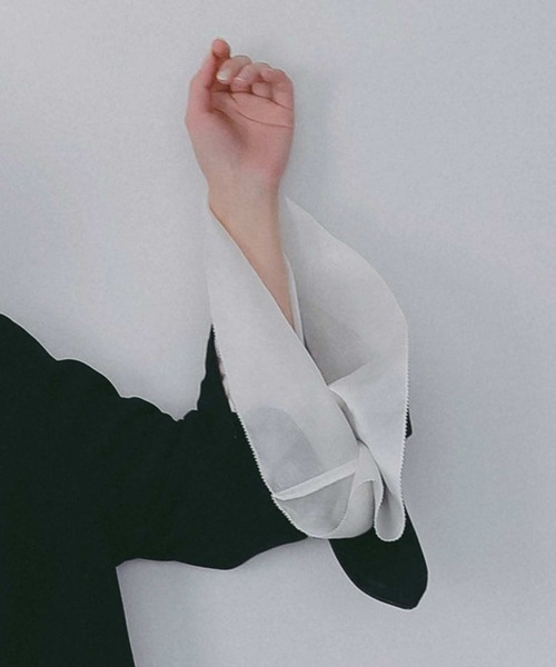 AJUGA.（アジュガ）の「フレアスリーブ スタンドネックシアーブラウス【セレモニー/オケージョン】（シャツ/ブラウス・レディース・オフホワイト/ピンク/ブラック・FREE）」の16枚目の写真