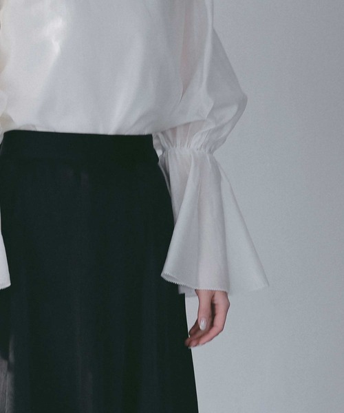 AJUGA.（アジュガ）の「フレアスリーブ スタンドネックシアーブラウス【セレモニー/オケージョン】（シャツ/ブラウス・レディース・オフホワイト/ピンク/ブラック・FREE）」の17枚目の写真