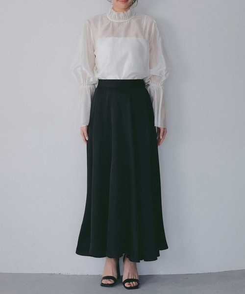 AJUGA.（アジュガ）の「フレアスリーブ スタンドネックシアーブラウス【セレモニー/オケージョン】（シャツ/ブラウス・レディース・オフホワイト/ピンク/ブラック・FREE）」の18枚目の写真