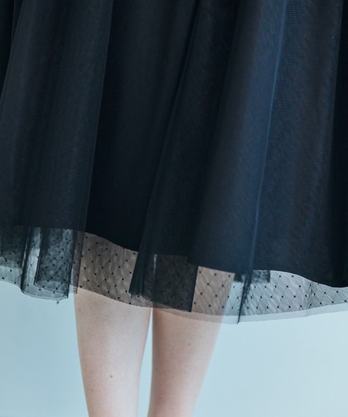 Audie a Muses(オーディアミューズ)の「タフタリボンチュールドッキングワンピース(ワンピース・レディース・ピンク/ブラック・38/40/42/36)」の5枚目の写真