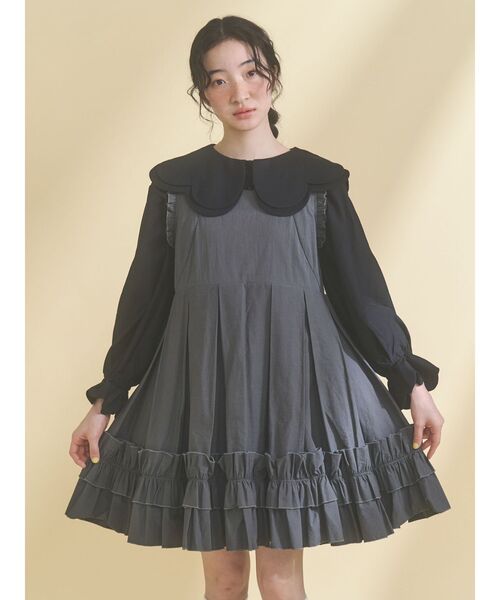 merry jenny(メリージェニー)の「おはなスカラップブラウス(シャツ/ブラウス・レディース・ブラック/ピンク・FREE)」の8枚目の写真