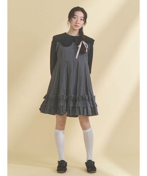 merry jenny(メリージェニー)の「おはなスカラップブラウス(シャツ/ブラウス・レディース・ブラック/ピンク・FREE)」の10枚目の写真