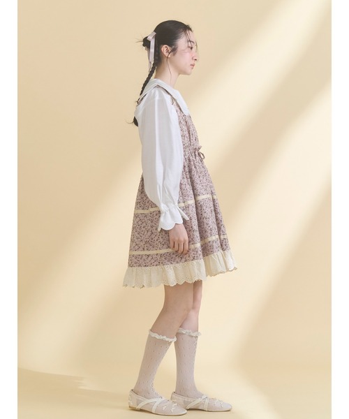 merry jenny（メリージェニー）の「おはなスカラップブラウス（シャツ/ブラウス・レディース・ブラック/ピンク/オフホワイト・FREE）」の8枚目の写真