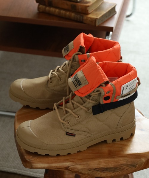 PALLADIUM(パラディウム)の「BAGGY RE-QUILTED バギー キルトテッド スニーカー(ブーツ・メンズ・オリーブ/キャメル・22.5cm/24cm/24.5cm/26cm/26.5cm/27cm/27.5cm/28cm)」の5枚目の写真