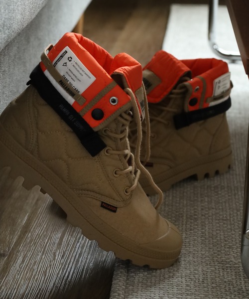 PALLADIUM(パラディウム)の「BAGGY RE-QUILTED バギー キルトテッド スニーカー(ブーツ・メンズ・オリーブ/キャメル・22.5cm/24cm/24.5cm/26cm/26.5cm/27cm/27.5cm/28cm)」の7枚目の写真