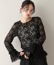 ベルスリーブ」に該当するレディースのTシャツ/カットソー（長袖