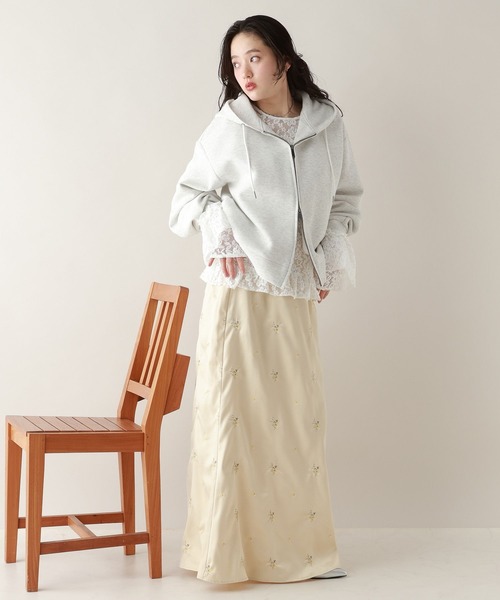 RAGEBLUE(レイジブルー)の「ベルスリーブ/レースフリルレイヤードトップス(Tシャツ/カットソー・レディース・ホワイト/ブラック・FREE)」の4枚目の写真