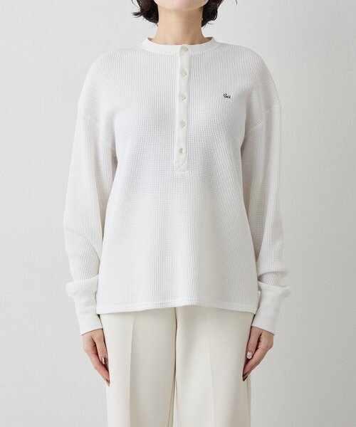 Whim Gazette(ウィムガゼット)の「サーマルヘンリープルオーバー(Tシャツ/カットソー・レディース・オフホワイト/グレー・FREE)」の8枚目の写真