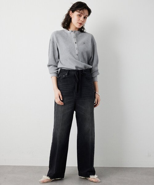 Whim Gazette(ウィムガゼット)の「サーマルヘンリープルオーバー(Tシャツ/カットソー・レディース・オフホワイト/グレー・FREE)」の7枚目の写真