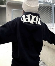 LAC-VERT | フードパッチワーク刺繍フーディー(パーカー)