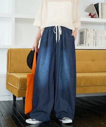 FREAK'S STORE | 限定展開 メッシュ デニム イージー パンツ(冷感・吸水速乾)(デニムパンツ)