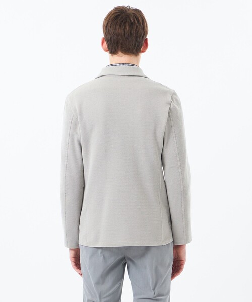 MACKINTOSH PHILOSOPHY（ﾏｯｷﾝﾄｯｼｭ ﾌｨﾛｿﾌｨｰ）の「14Gカノコ調 ダブルニットジャケット（テーラードジャケット・メンズ・ライトグレー/ダークネイビー・40/38）」の7枚目の写真