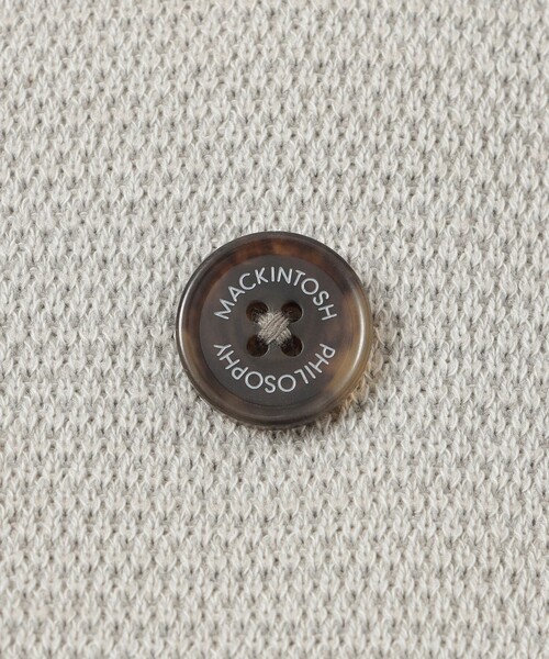 MACKINTOSH PHILOSOPHY（ﾏｯｷﾝﾄｯｼｭ ﾌｨﾛｿﾌｨｰ）の「14Gカノコ調 ダブルニットジャケット（テーラードジャケット・メンズ・ライトグレー/ダークネイビー・40/38）」の5枚目の写真