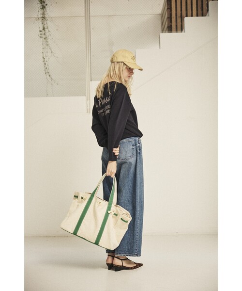 Rouge vif（ルージュヴィフ）の「【CHIMERE/シメール】キャンバストート(大)（トートバッグ・レディース・レッド/ネイビー/グリーン・フリー）」の7枚目の写真