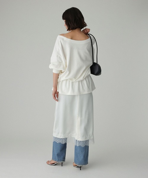 BABYLONE(バビロン)の「ドロストリラクシースウェット(スウェット・レディース・ネイビー/グレー/オフホワイト・フリー)」の9枚目の写真